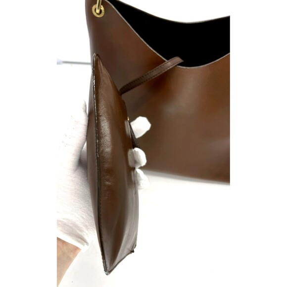 GUCCI authentic Leather Handbag W Wallet brown Bamboo handle Gold accents Italy - Picture 12 of 16